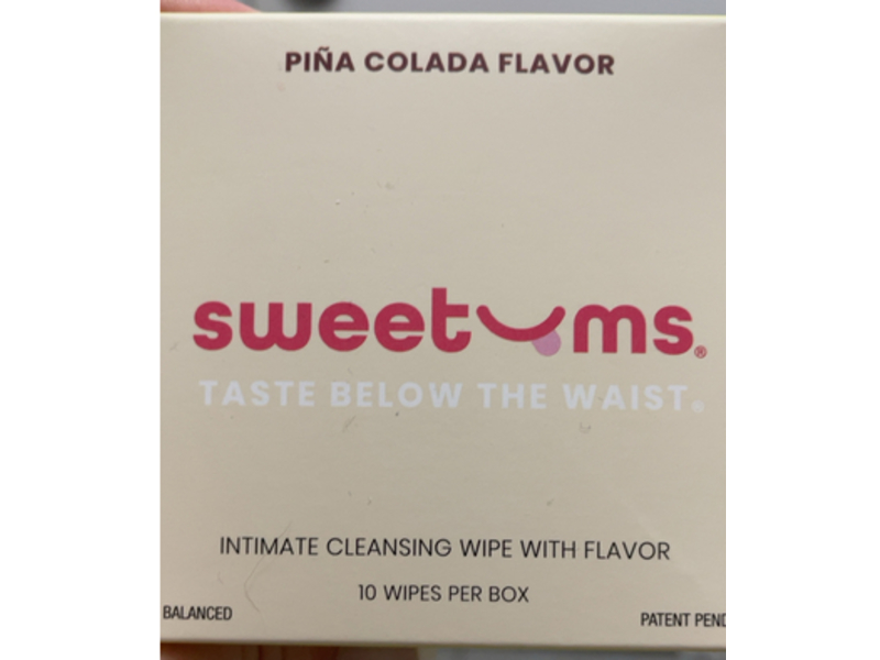 Sweetums Taste Below The Waist Adult Wet Wipes, Pina Colada, 10 Count