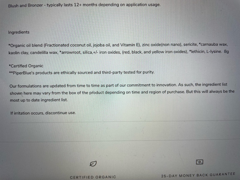 Piper Blue Foundation, Neutral 01 Kind, 8 g