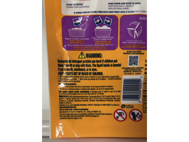 Arm & Hammer Plus Oxi Clean Odor Blaster 5 In 1 Power Paks, Fresh Burst, 9.87 oz/280 g, 14 Count