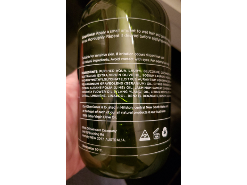 Olive Oil Skincare Company Shampoo, Citrus Bloom, 16.9 fl oz/500 mL