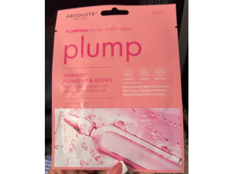 Absolute Plumping Facial Sheet Mask, Plump, 0.71 oz/20 g