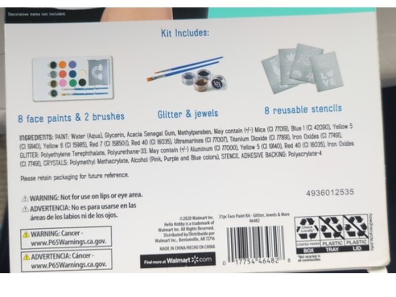 Hello Hobby Face Paint Kit, Glitter, Jewels, & More