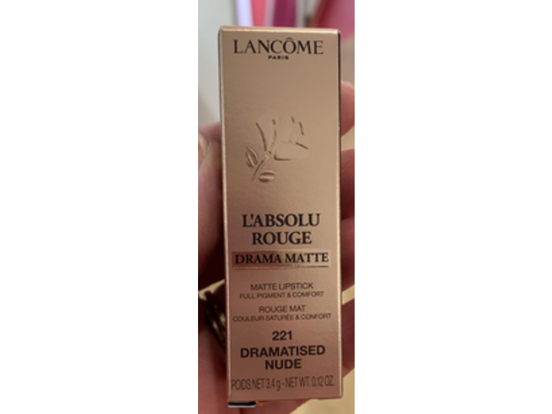 Lancome L'Absolu Rouge Drama Matte Lipstick, 221 Dramatised Nude, 0.12 oz/3.4 g