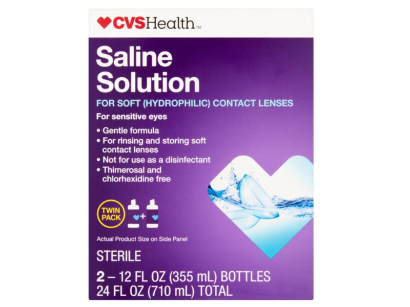 Cvs Health Saline Solution, 12 fl oz/355 mL, Pack Of 2
