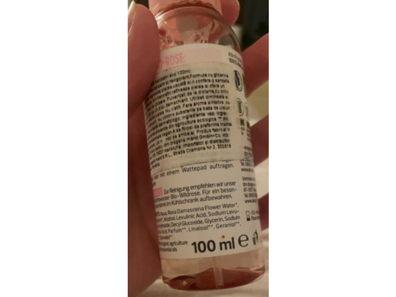 Dm Alverde Natural Cosmetics Organic Rose Flower Water, 100 mL