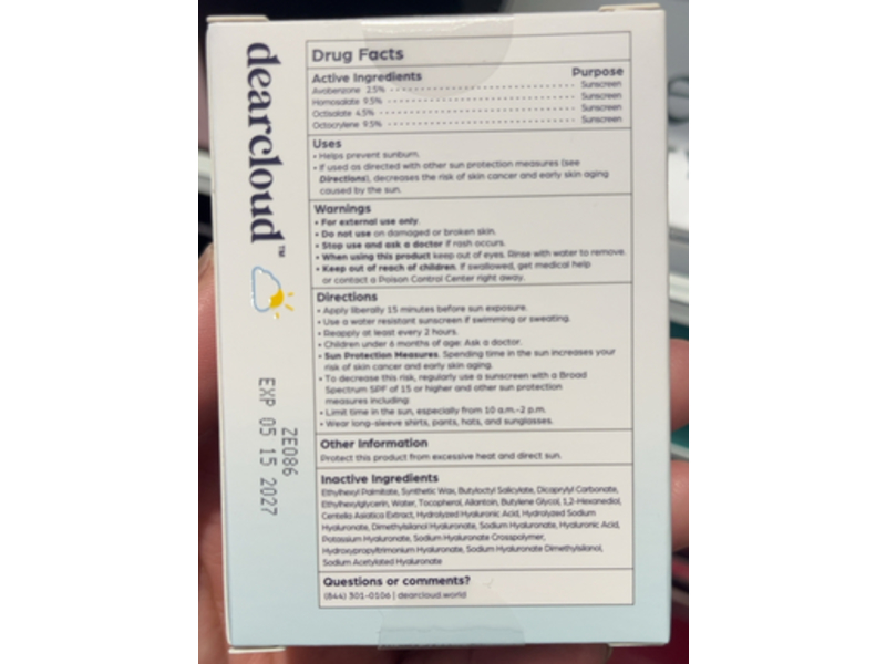 Dearcloud Sunny Defense Sunscreen Stick, SPF 50+ PA++++, 0.68 oz/19.5 g