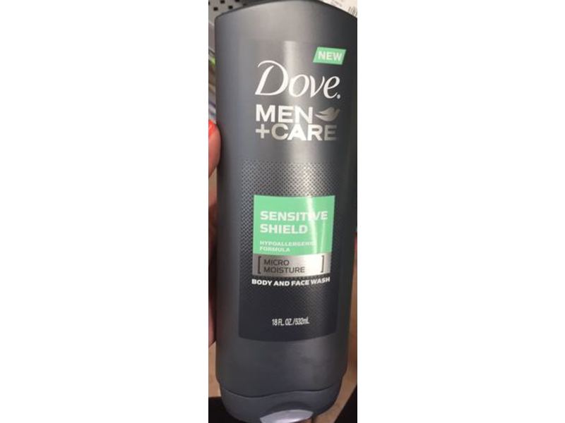 Dove Men + Care Body And Face Wash, Sensitive Shield, 18 fl oz/532 mL