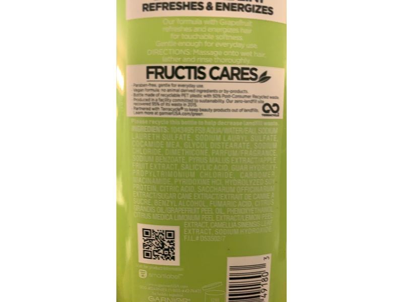 Garnier Fructis Daily Care 2 In 1 Shampoo & Conditioner, Vitamins B3 & B6 + Grapefruit, 12.5 fl oz/370 mL