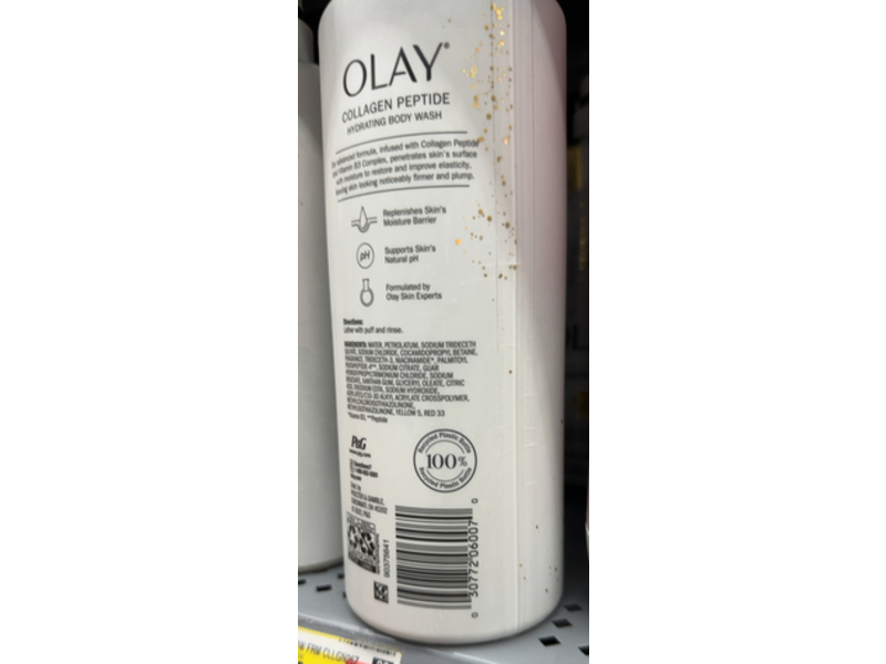 Olay Hydrating Body Wash, Collagen Peptide, 26 fl oz/768 mL, Pack Of 4