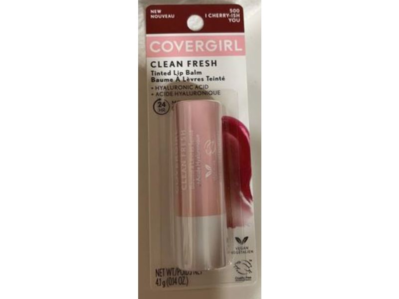 Covergirl Clean Fresh Tinted Lip Balm, 500 I Cherry-Ish You, 0.14 oz/4.1 g