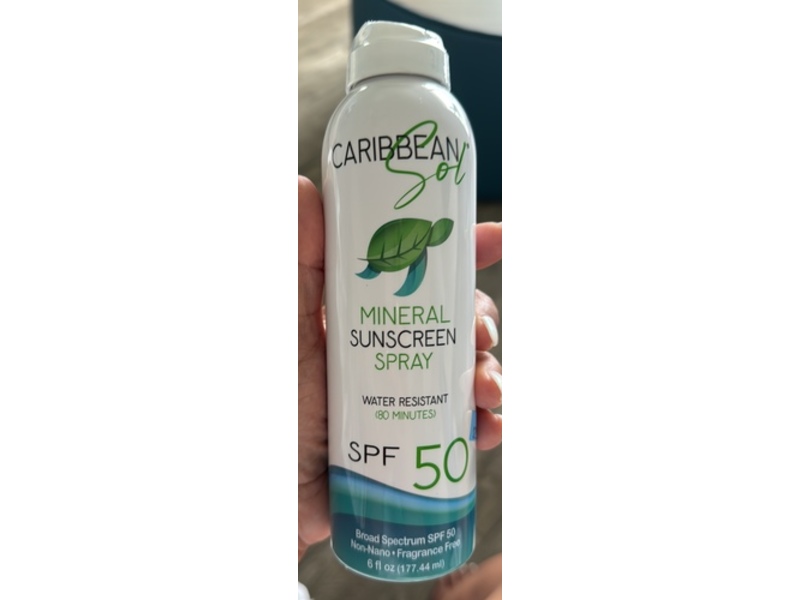 Caribbean Mineral Sunscreen Spray, SPF 50, 6 fl oz/177.44 mL