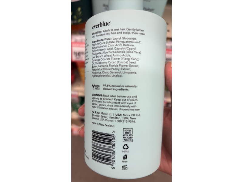 Everblue Naturals Volume & Shine Shampoo, 13.5 fl oz/400 mL