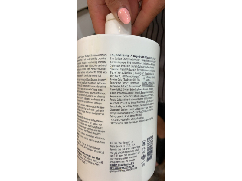 Briogeo Don't Despair Repair! Super Moisture Shampoo, 33.8 fl oz/1000 mL