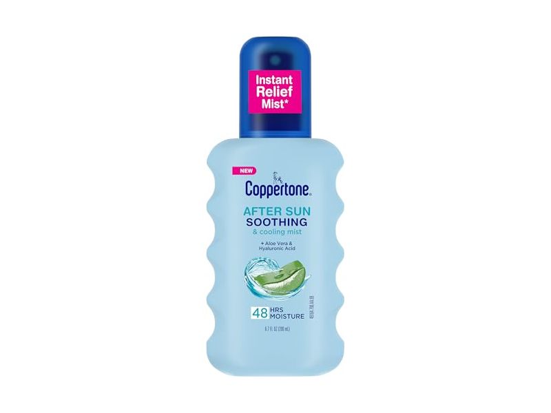 Coppertone After Sun Soothing & Cooling Mist, Aloe Vera & Hyaluronic Acid, 6.7 fl oz/200 mL