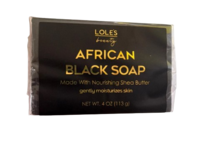 Lole's Beauty African Black Soap, Shea Butter, 4 oz/113 g - thumbnail 1