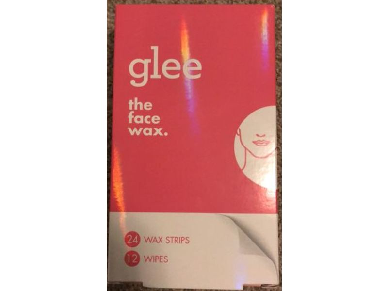 Glee The Face Wax, 24 Wax Strips, 12 Wipes