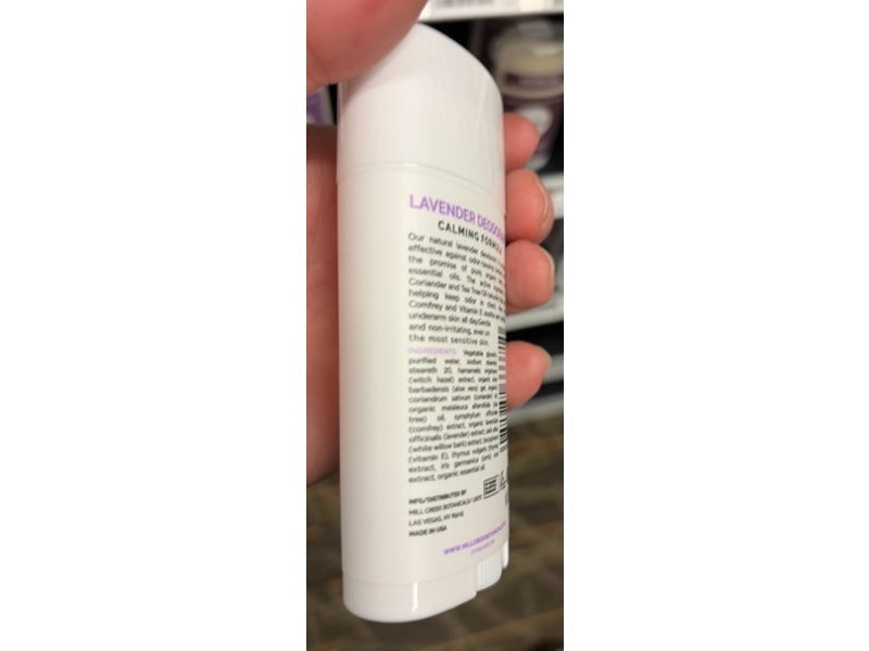 Mill Creek Deodorant, Lavender, 2.5 oz/90 g