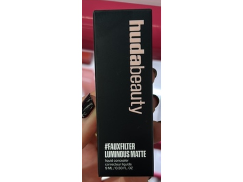 Huda Beauty Fauxfilter Luminous Matte Liquid Concealer, Honey 1.7B, 0.30 fl oz/9 mL
