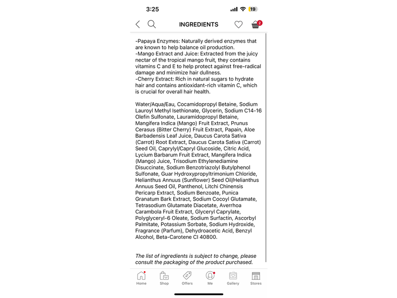 Briogeo Superfoods Balancing Shampoo, Mango+Cherry, 12.5 fl oz/369 mL