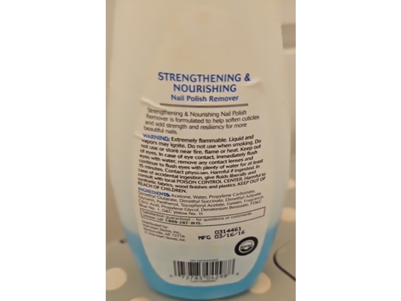 Equate Strengthening & Nourishing Nail Polish Remover, 10 fl oz/295 mL
