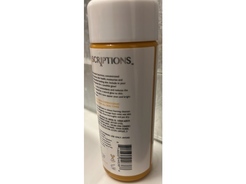 SpaScriptions Foaming Facial Cleanser, Turmeric+Vitamin C, 5 fl oz/150 mL