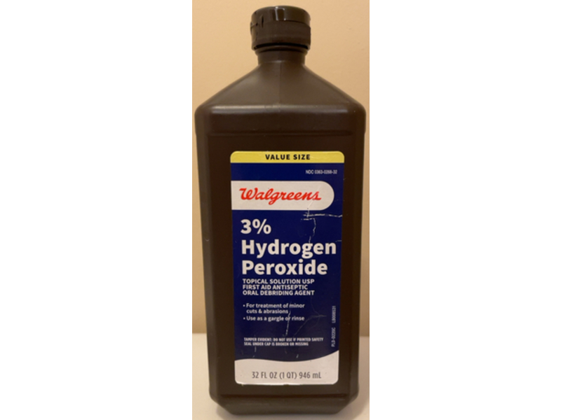 Walgreens 3% Hydrogen Peroxide, 32 fl oz/945 mL