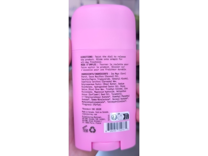 Cleanjourney Aluminum-Free Deodorant, Topical Tango, 2.64 oz/75 g