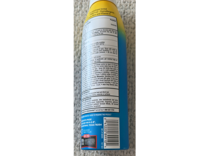 H.E.B Sport Sunscreen, SPF 50, 5.5 oz/156 g