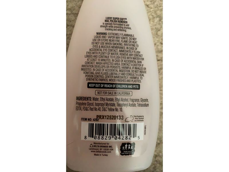 Lucky Nail Polish Remover, Non-Acetone, 8 fl oz/236 mL