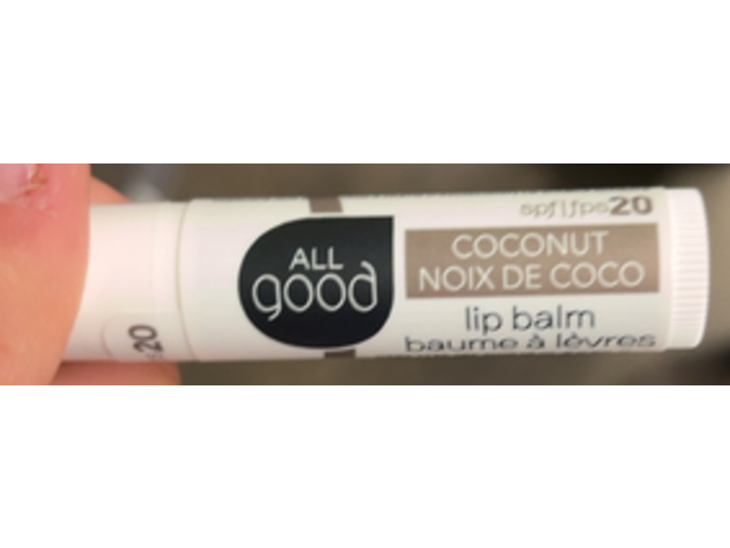 All Good Lip Balm, SPF 20, Coconut, 0.15 oz/4.2 g