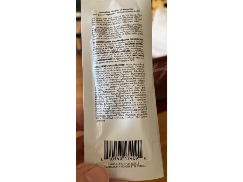 R+Co Dallas Biotin Thickening Shampoo + Conditioner, 0.23 fl oz/7 mL
