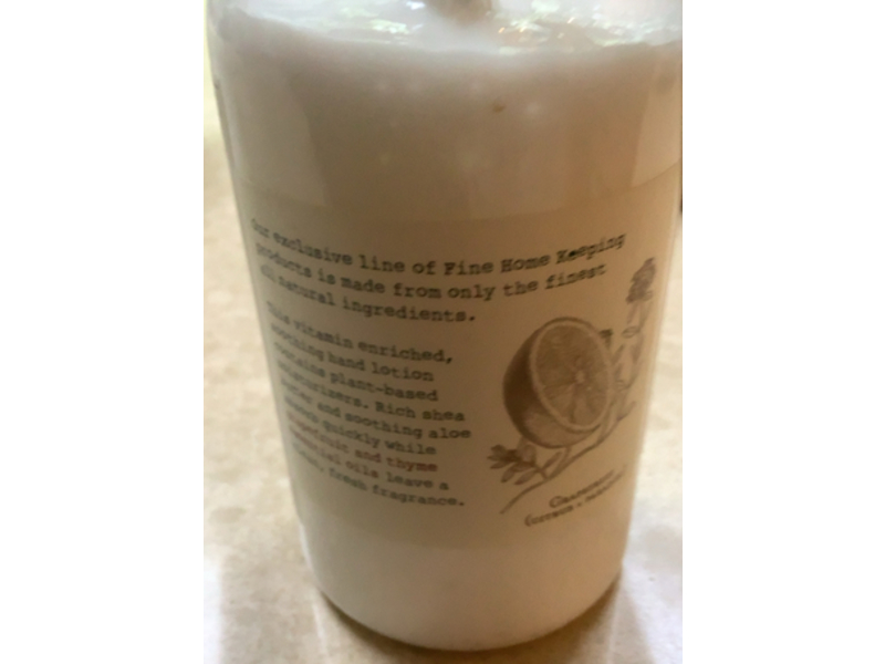 Stonewall Kitchen Hand Lotion, Grapefruit Thyme, 16.9 fl oz/500 mL