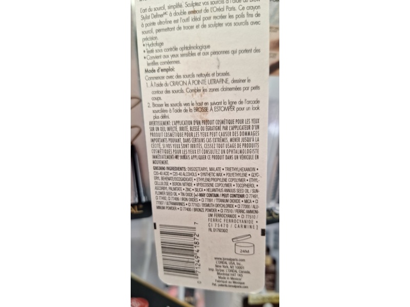 L'Oreal Paris Brow Stylist Definer, 397 Dark Brunette, 0.003 oz, 2 Count