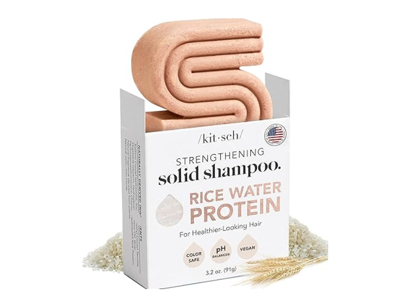 Kitsch Solid Shampoo, Rice Water Protein, 3.2 fl oz/91 g