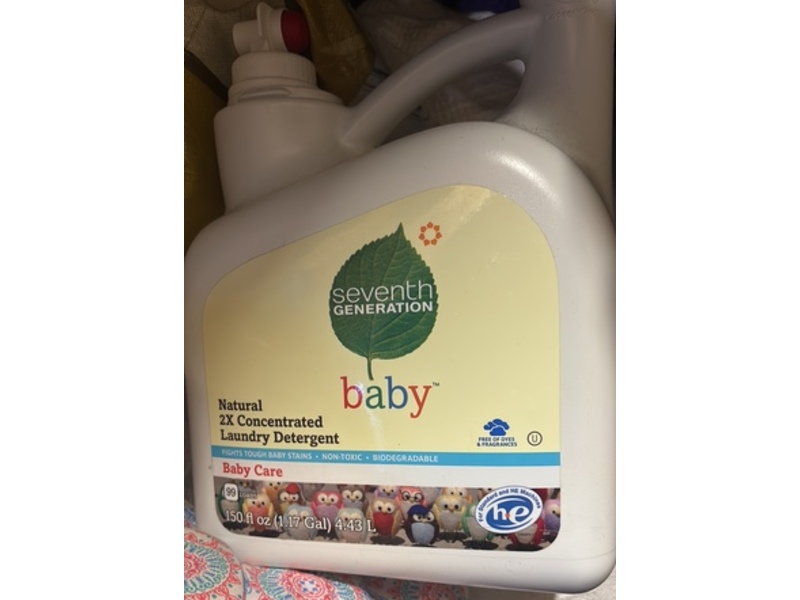 Seventh Generation Baby Natural 2X Concentrated Laundry Detergent, 99 Loads, 150 fl oz/4.43 L