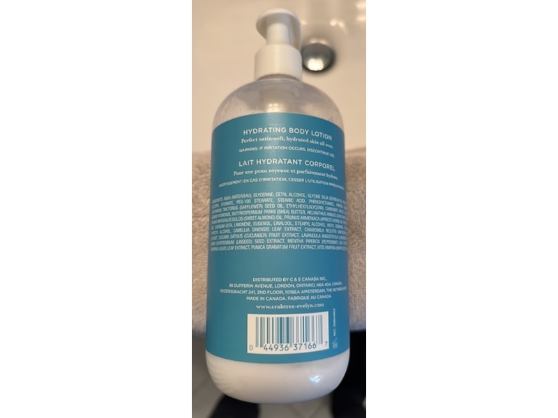 Crabtree & Evelyn La Source Hydrating Body Lotion, 16.9 fl oz/500 mL