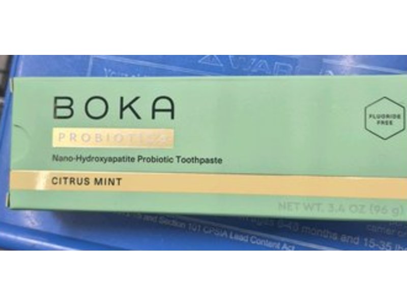 Boka Probiotics Fluoride Free Toothpaste, Citrus Mint, 3.4 oz/96 g