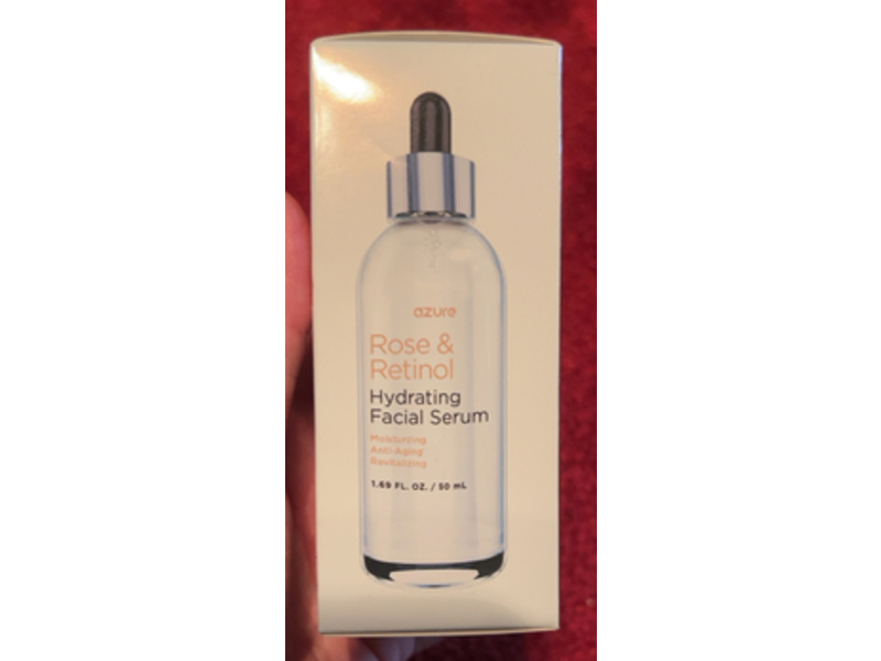Azure Hydrating Anti Aging Facial Serum, Rose & Retinol, 1.69 fl oz/50 mL