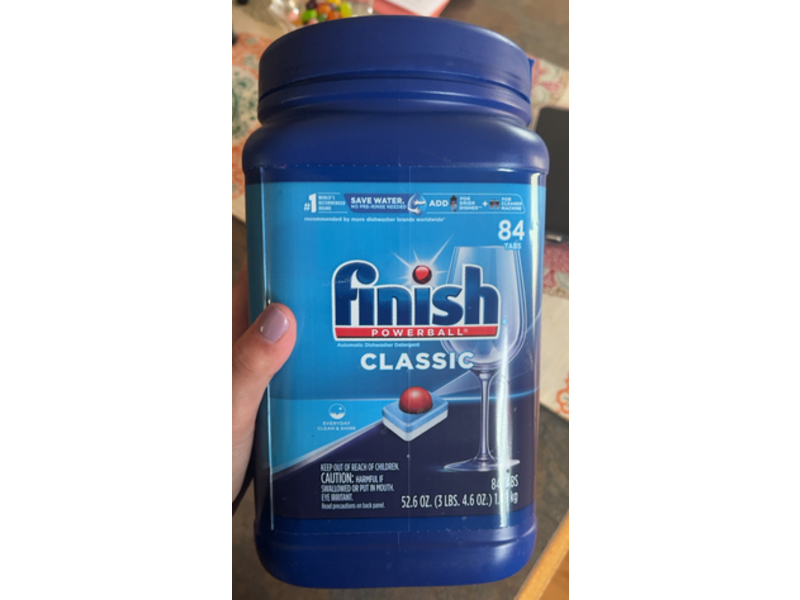 Finish Powerball Classic Dishwasher Detergent, Clean & Shine, 84 Tabs, 52.6 oz/1.49 kg