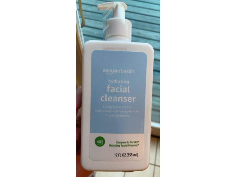 Amazon Basics Hydrating Facial Cleanser, Ceramides & Hyaluronic Acid, 12 fl oz/355 mL