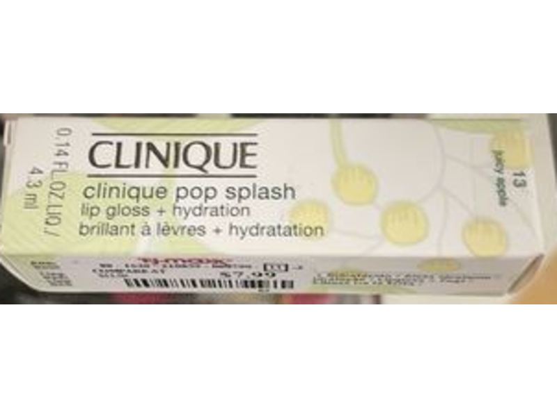 Clinique Pop Splash Lip Gloss, 13 Juicy Apple, 0.14 fl oz/4.3 mL