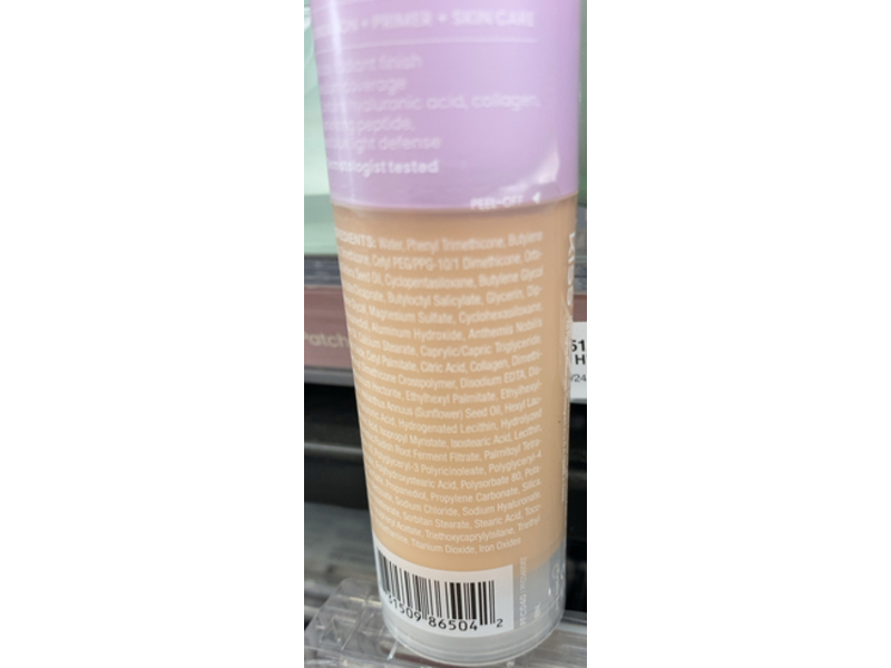 Joah Crystal Glow Peptide-Infused Foundation,PFC040-Fair with cool undertones, 1.01 fl oz/30 mL