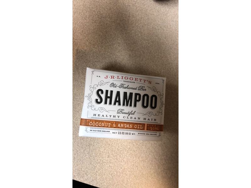 J.R. Liggett's Old-Fashioned Shampoo Bar, Coconut & Argan Oil, 3.5 oz/99 g