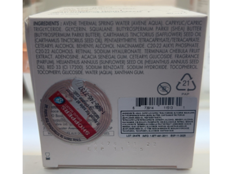 Avene Hyaluron Activ B3 Multi Intensive Night Cream, 1.3 fl oz/40 mL