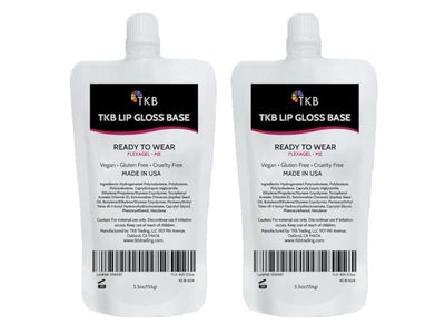 Tkb Ready To Wear Lip Gloss Base, Clear, 5.5 oz/156 g, Pack of 2