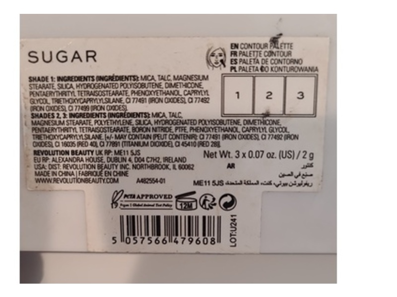 Revolution Trio Contour, Sugar, 0.07 oz/2 g