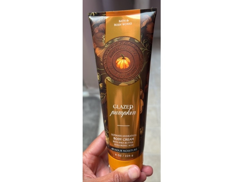 Bath & Body Works Ultimate Hydration Body Cream, Glazed Pumpkin, 8 oz/226 g