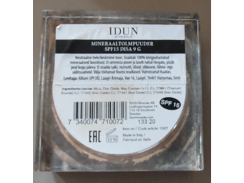 Idun Minerals Loose Powder Foundation, Disa, SPF 15, 0.31 oz