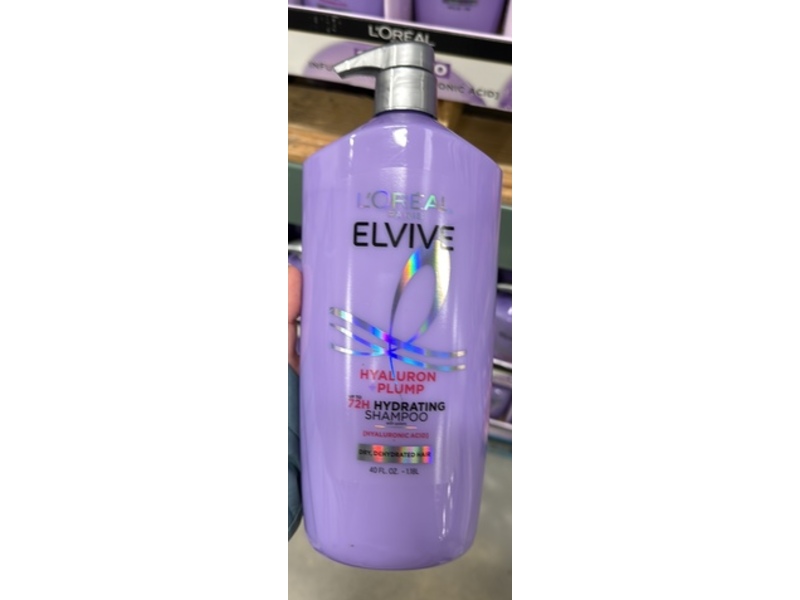 L'Oreal Paris Elvive Hyaluron Plump Hydrating Shampoo, 40 fl oz/1.18 L
