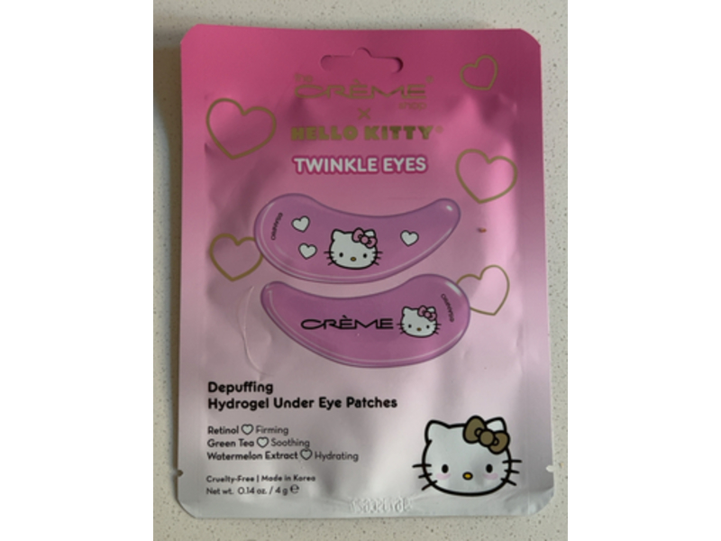 The Creme Shop x Hello Kitty Depuffing Hydrogel Under Eye Patches, Twinkle Eyes, 0.14 oz/4 g, 6 Count